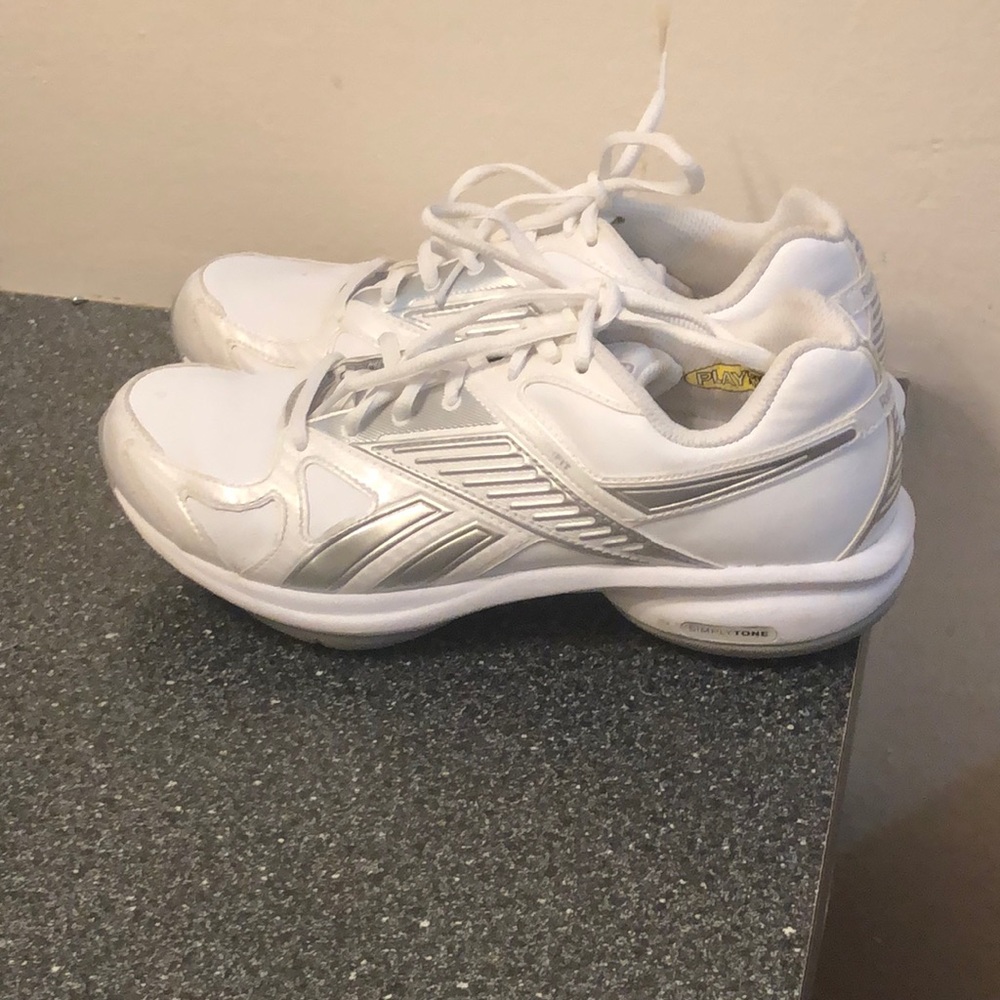 White Reebok canvass